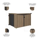 Ver imagem 3 de Balcão de Atendimento Recepção 135cm Corp A06 Nogal/preto - Mpozenato