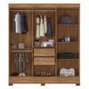 Ver imagem 5 de Guarda Roupa Casal 180cm 6 Portas Vanci D02 Amêndola/off - Mpozenato