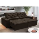 Ver imagem 2 de Sofá Sevilha Retratil e Reclinavel 2,92 Mts Suede Café Sd Estofados