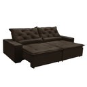 Ver imagem 1 de Sofá Sevilha Retratil e Reclinavel 2,92 Mts Suede Café Sd Estofados
