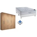 Ver imagem 1 de Cama Box Casal + Colchão Freedom Ortobom + Guarda Roupa Master 8.6 Atacama