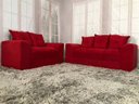 Ver imagem 1 de Sofá 2 e 3 Lugares Vermelho 608 Porto