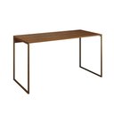 Ver imagem 1 de Mesa para Escritório Industrial Base Ferro Dourado Tampo Mdp Amêndoa 120x60