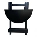 Ver imagem 6 de Conjunto Mesa Dobrável com 4 Cadeiras Preto Estofado Azul Redonda