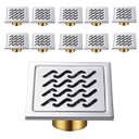 Ver imagem 1 de Ralo Inox 10x10 Banheiro Lavabo Anti Odor Kit 10 Uni Anti Inseto Lavanderia Quintal Higienico Durave