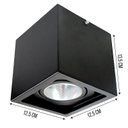 Ver imagem 2 de Spot Plafon Sobrepor Alumínio Recuado Preto Ar70