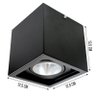 Spot Plafon Sobrepor Alumínio Recuado Preto Ar70 - 2