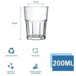 Jogo de 6 Copos de Suco e Água Bristol Vidro - Nadir - 3