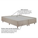 Ver imagem 6 de Cama Box Queen Estofada em Madeira Maciça Base Reforçada Santorini Espresso Móveis Bege/Linho