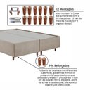 Ver mais imagens de Cama Box Queen Estofada em Madeira Maciça Base Reforçada Santorini Espresso Móveis Bege/Linho