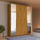 Ver imagem 7 de Guarda Roupa Casal 4 Portas com Espelho Mdf Greco 188 Cm Cumaru Madetec
