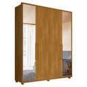 Ver imagem 1 de Guarda Roupa Casal 4 Portas com Espelho Mdf Greco 188 Cm Cumaru Madetec