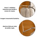 Ver imagem 6 de Guarda Roupa Casal 4 Portas com Espelho Mdf Greco 188 Cm Cumaru Madetec