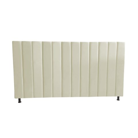 Cabeceira de Cama Box Estofada Gabi King 195 Cm Suede Porcelana Eli Móveis