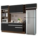 Ver imagem 1 de Cozinha Completa Safira com Armário e Balcão Preto Madesa