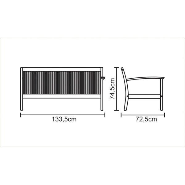 Sofá Modular Braço Direito 2 Lugares Estofado Impermeável Fitt Tramontina - 4