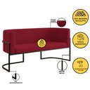 Ver imagem 3 de Kit Sofá 2 Lugares + 2 Poltronas para Recepção – Balaqui Cor:marsala