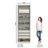 Guarda Roupa Armário Multiuso Roupeiro para Quarto Seletto Cabideiro 2 Portas 3 Prateleiras Areia - 2
