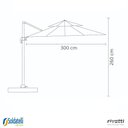 Ver imagem 4 de Kit Ombrelone Belize Grafite ou Fendi - com Base Hdpe 150 Litros - Rivatti