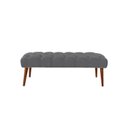 Ver imagem 1 de Banco Rubi 1,20m Suede Grafite - Dominic Decor