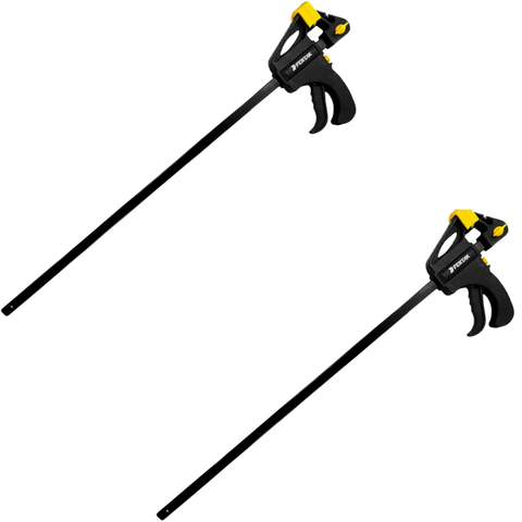 Kit Jogo com 2 Grampos Tipo Sargento de Aperto Rápido de 24" Polegadas 600mm para Marcenaria Fertak