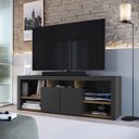Ver imagem 1 de Rack para Tv 162cm até 65 Polegadas 2 Portas e 5 Nichos Grafite/mel B159