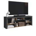 Ver imagem 2 de Rack para Tv 162cm até 65 Polegadas 2 Portas e 5 Nichos Grafite/mel B159