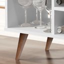 Ver imagem 4 de Buffet / Aparador com Adega En Estilo Retrô com Pés em Madeira Maciça Cor Branco Jm