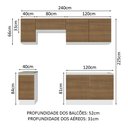 Ver imagem 4 de Armário de Cozinha Completa 240cm Branco/Rustic Glamy Madesa 10