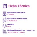 Ver imagem 5 de Armário de Cozinha Naya 6 Portas 1 Gaveta Nicho Decorativo Mobilihouse