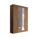 Ver imagem 2 de Guarda Roupa Solteiro 4 Portas e 2 Gavetas C- Espelho Buriti Jatoba Grafitte