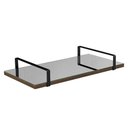 Ver imagem 1 de Bandeja Espelhada 25x50cm Borda Infinita Castanho com Alça Preta