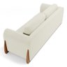 Kit 02 Poltronas e 01 Sofá Bloom 160cm 02 Lugares com Pés de Madeira Bouclê Off White - Desk Design - 13