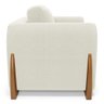 Kit 02 Poltronas e 01 Sofá Bloom 160cm 02 Lugares com Pés de Madeira Bouclê Off White - Desk Design - 18