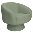 Ver imagem 1 de Poltrona Decorativa Liz Giratória Bouclé Verde Claro - Nexta Casa