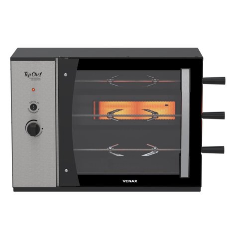 Churrasqueira a Gas Venax Top Chef Gourmet 3 Preto 220 V