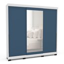 Ver imagem 4 de Guarda Roupa Solteiro 3 Portas Correr com Espelho 220cm Madrid Politorno Móveis