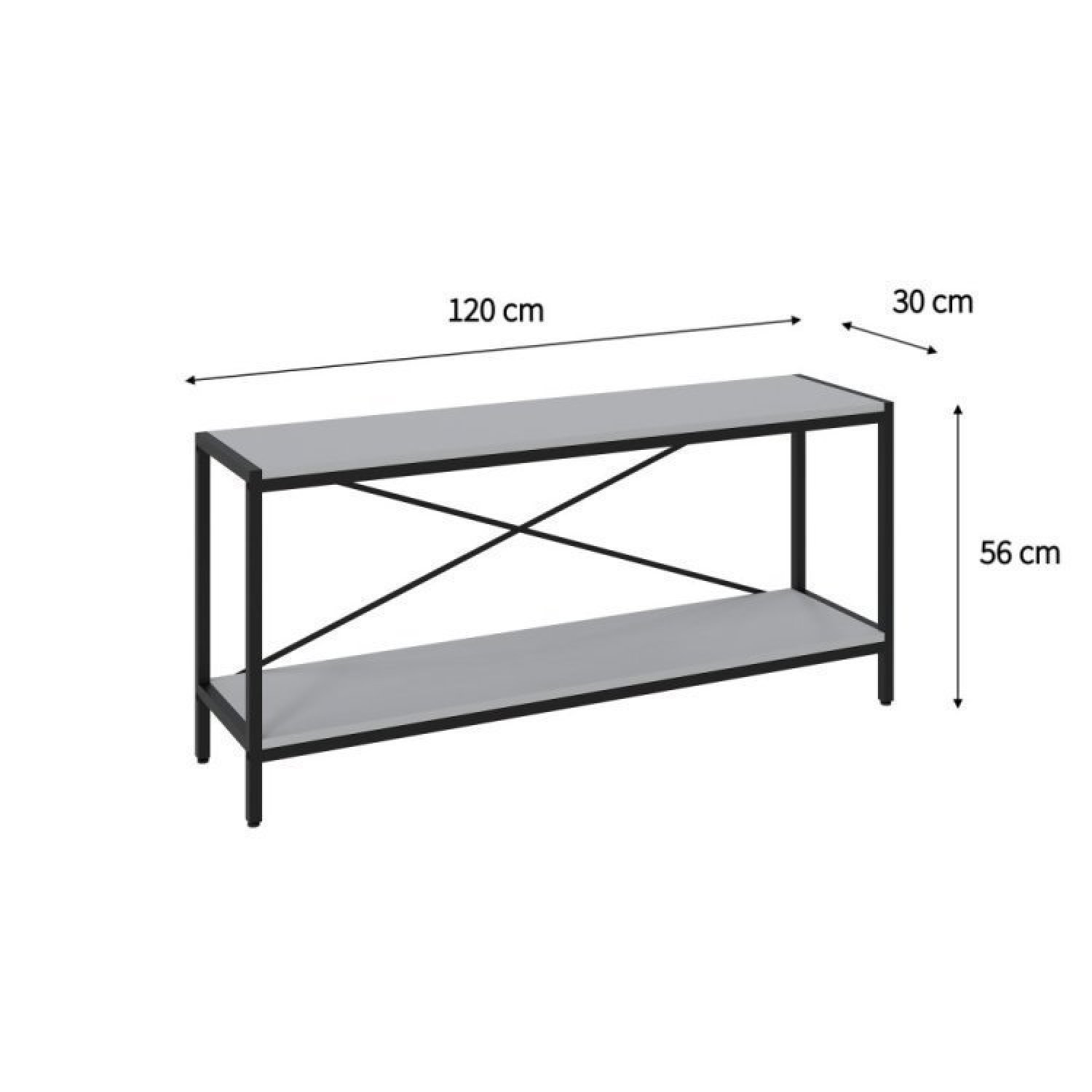 Conjunto Rack para TV até 50 Polegadas 1 Nicho Aéreo 2 Estante Estilo Industrial Active Yescasa - 2