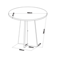 Ver mais imagens de Canto Bau com Mesa Redonda Uriah com 2 Cadeiras Pietra Mel/cinza Brilho/grafite - Casa Giulia