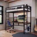 Ver imagem 1 de Beliche Suspenso Solteiro Jolie:preto