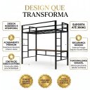 Ver imagem 6 de Beliche Suspenso Solteiro Jolie:Preto