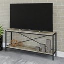 Ver imagem 7 de Estante para TV até 50 Polegadas 1 Nicho Aéreo 2 Estante Estilo Industrial Active Yescasa Marrom