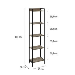 Estante para TV até 50 Polegadas 1 Nicho Aéreo 2 Estante Estilo Industrial Active Yescasa - 17