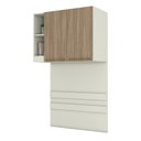 Ver imagem 1 de Ponte Solteiro Modulado Seletto 2 Portas Areia/jequitibá - Móveis Henn
