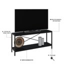 Ver imagem 6 de Estante para TV até 50 Polegadas 187CMX285CM Estante 5 Prateleiras Estilo Industrial Active Yescasa Preto