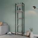 Ver imagem 2 de Estante para TV até 50 Polegadas 187CMX285CM Estante 5 Prateleiras Estilo Industrial Active Yescasa Branco