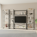 Ver imagem 1 de Estante para TV até 50 Polegadas 187CMX285CM Estante 5 Prateleiras Estilo Industrial Active Yescasa Branco