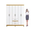Ver imagem 3 de Guarda-Roupa Casal 6 Portas 3 Gavetas Bege