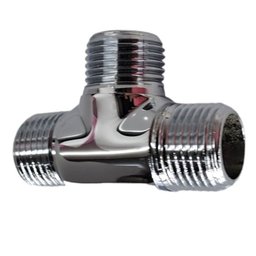 Tee Rosca Macho 1/2 Ideal P/ Ligação de Monocomando Cromado:cromado - 5