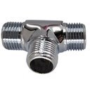 Ver imagem 2 de Tee Rosca Macho 1/2 Ideal P/ Ligação de Monocomando Cromado:cromado